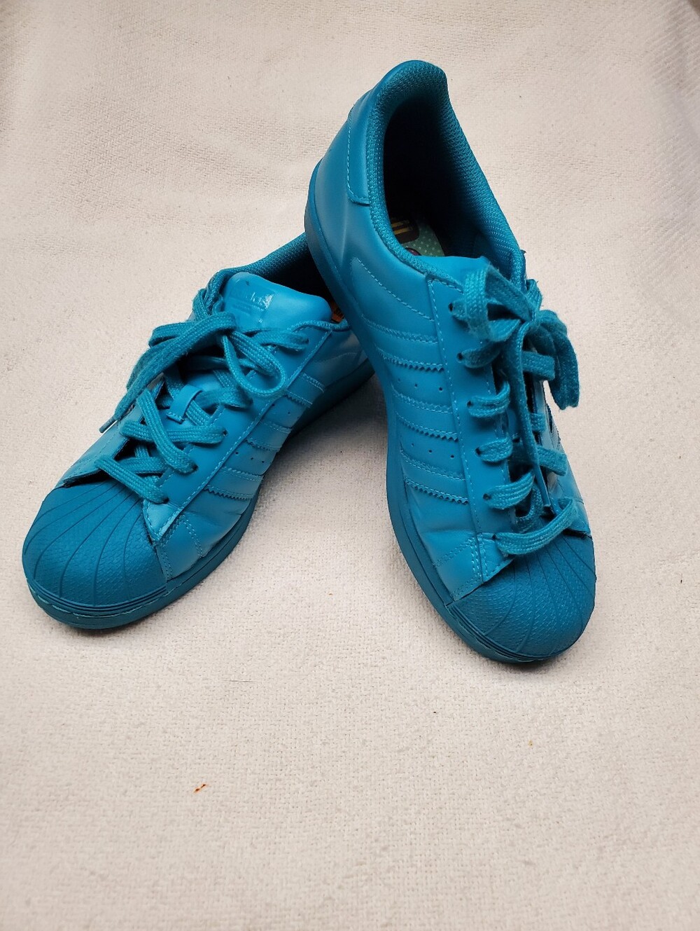 Adidas Superstar Supercolor Pharrell Williams Teal S31607 Sneakers Sz 6.5